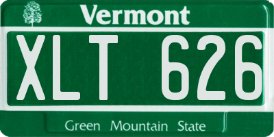 VT license plate XLT626