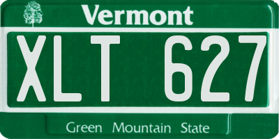 VT license plate XLT627