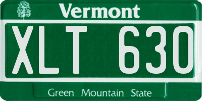 VT license plate XLT630