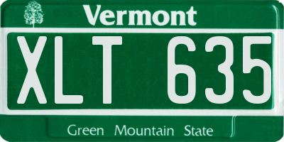 VT license plate XLT635