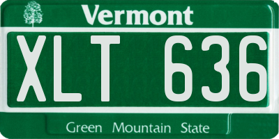 VT license plate XLT636