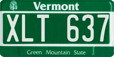 VT license plate XLT637