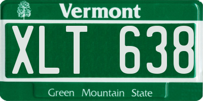 VT license plate XLT638