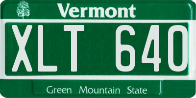 VT license plate XLT640