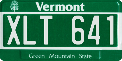 VT license plate XLT641