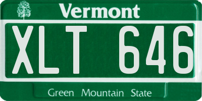 VT license plate XLT646