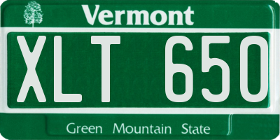 VT license plate XLT650