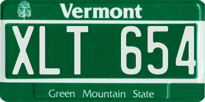 VT license plate XLT654