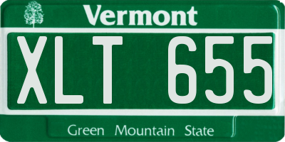 VT license plate XLT655