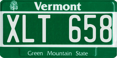 VT license plate XLT658