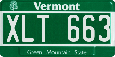 VT license plate XLT663