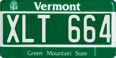 VT license plate XLT664