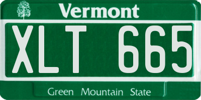 VT license plate XLT665