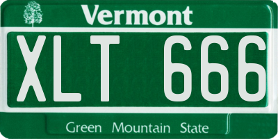 VT license plate XLT666
