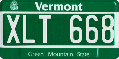 VT license plate XLT668