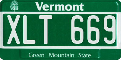 VT license plate XLT669