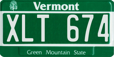 VT license plate XLT674
