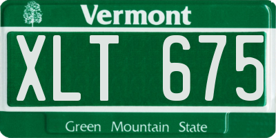 VT license plate XLT675