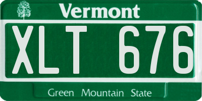 VT license plate XLT676