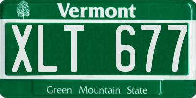 VT license plate XLT677