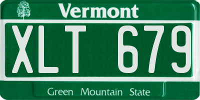VT license plate XLT679