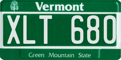 VT license plate XLT680