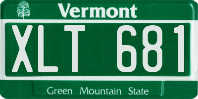 VT license plate XLT681