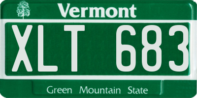 VT license plate XLT683