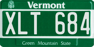 VT license plate XLT684