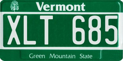 VT license plate XLT685