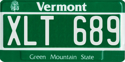 VT license plate XLT689
