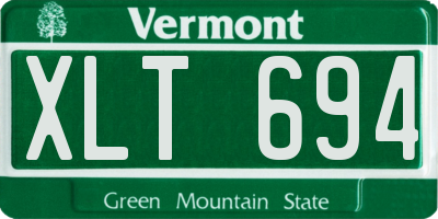 VT license plate XLT694
