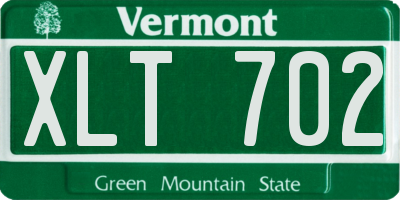 VT license plate XLT702