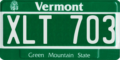 VT license plate XLT703