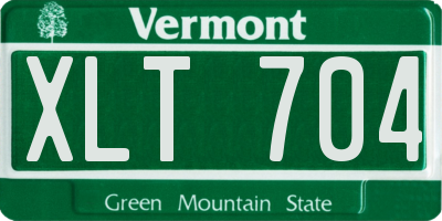 VT license plate XLT704
