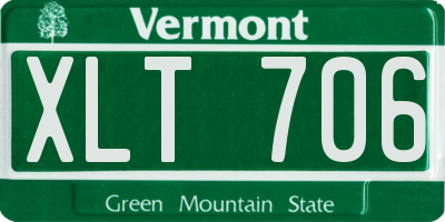 VT license plate XLT706