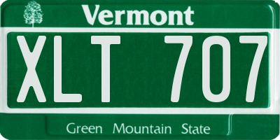 VT license plate XLT707