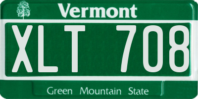 VT license plate XLT708