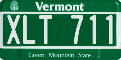 VT license plate XLT711