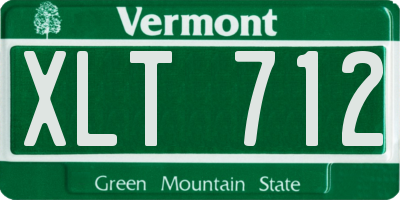 VT license plate XLT712