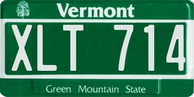 VT license plate XLT714