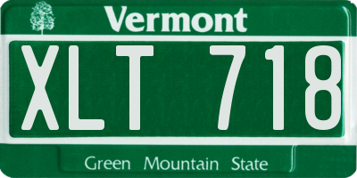 VT license plate XLT718