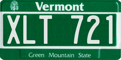 VT license plate XLT721