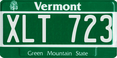 VT license plate XLT723