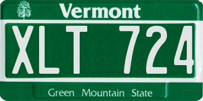 VT license plate XLT724