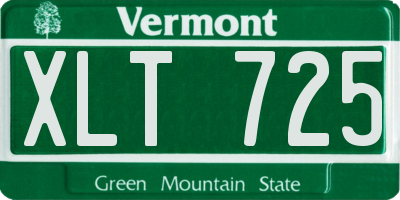 VT license plate XLT725