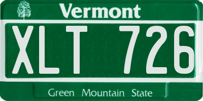VT license plate XLT726