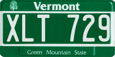 VT license plate XLT729