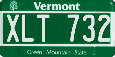 VT license plate XLT732