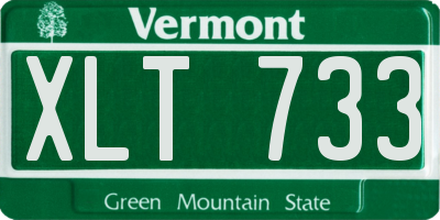 VT license plate XLT733